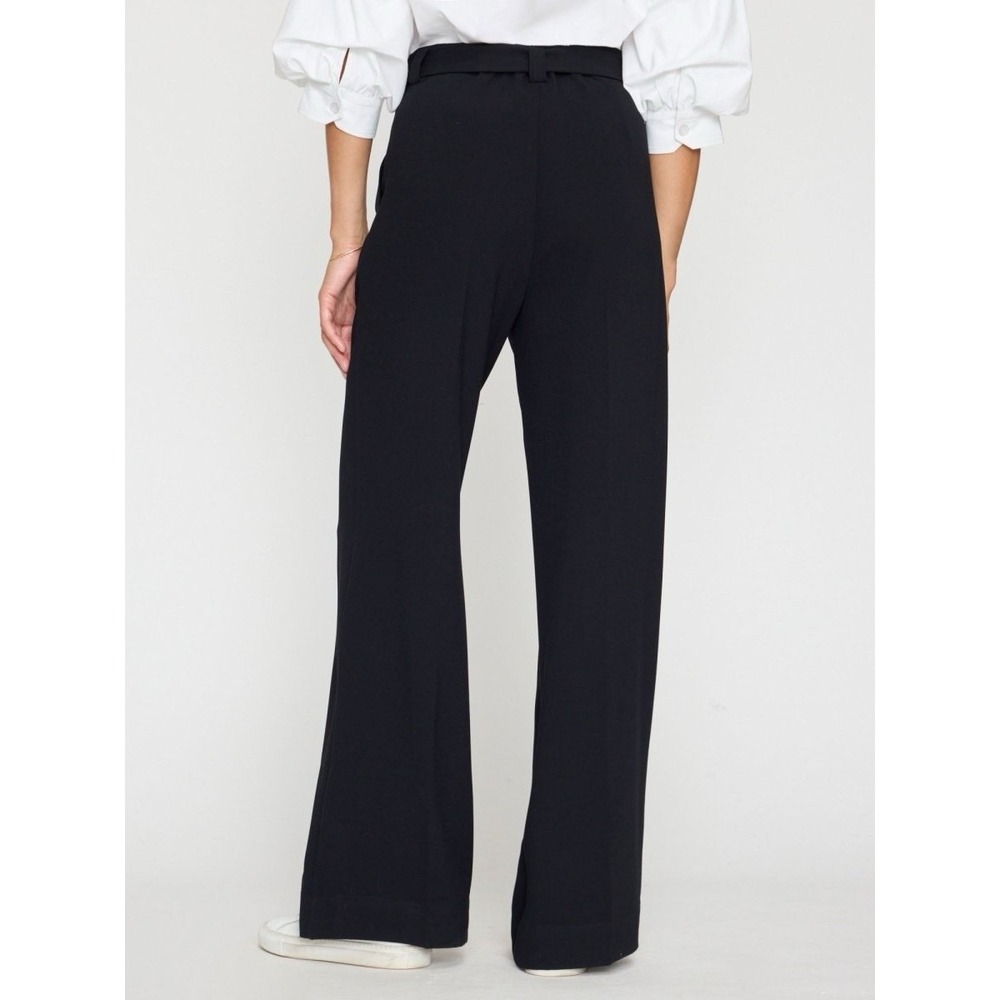 Brochu Walker The Duke Pant Black Onyx Wide-Leg Tie-Waist Trousers Size S - Picture 2 of 15